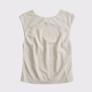 Linen-Blend Skimming Shell Top